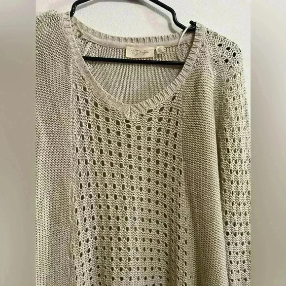 RD Style - Cropped Cream Waffle Knit Pullover Sweater - SIZE M - Picture 5 of 5